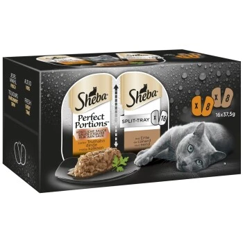 Sheba Perfect Portions 16x37,5g Ente & Truthahn 3 Sheba Perfect Portions 16x37,5g Ente & Truthahn