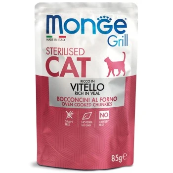 Monge Grill Sterilised 28x85g Kalb 3 Monge Grill Sterilised 28x85g Kalb
