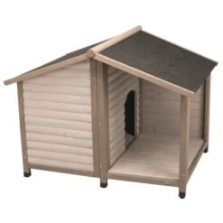 Trixie Natura Hundehütte Lodge Grau M-L